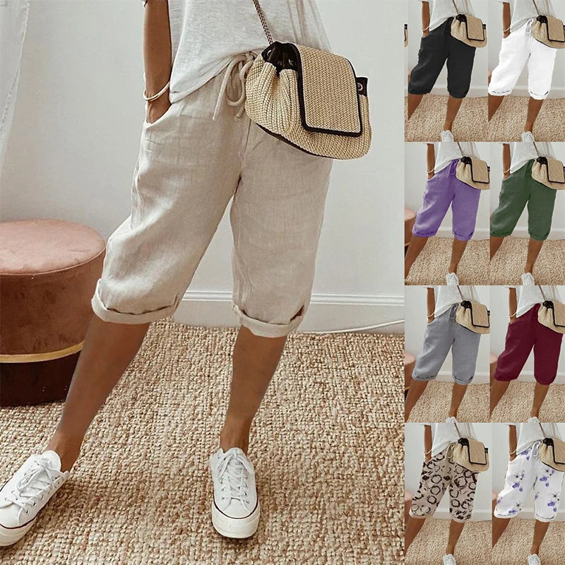 American Vintage I Damen Shorts aus Baumwolle und Leinen