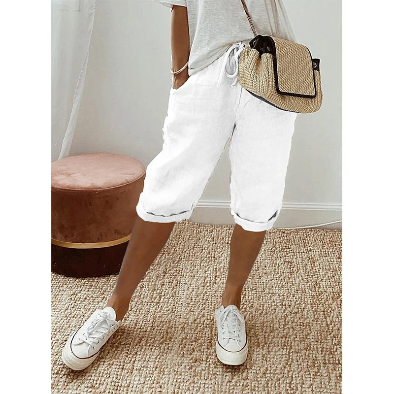American Vintage I Damen Shorts aus Baumwolle und Leinen